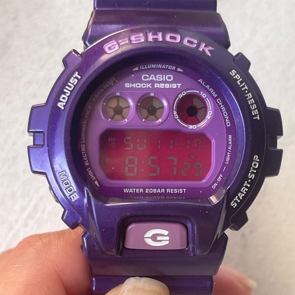 Casio G SHOCK DW 6900CC 6JF Crazy Colors Purple White Digital Watch Rare - Picture 3 of 10